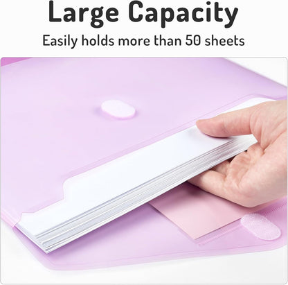 Forvencer Binder Pocket, 10 Pack Super Heavyweight Plastic Binder Folders