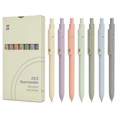 FIOVER Gel Pens 5pcs 0.5mm Quick Dry Black Ink Fine Point Pens