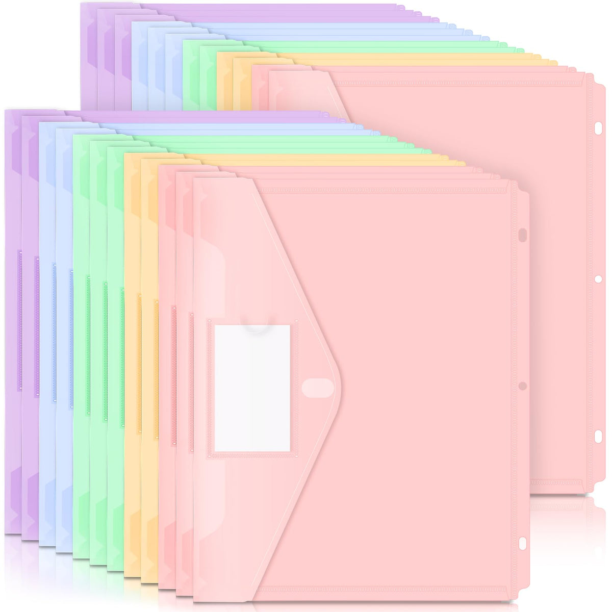 Forvencer Binder Pocket, 10 Pack Super Heavyweight Plastic Binder Folders