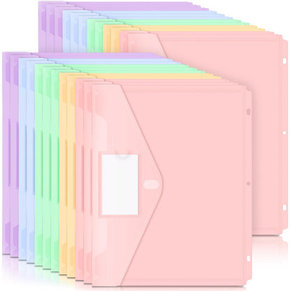 Forvencer Binder Pocket, 10 Pack Super Heavyweight Plastic Binder Folders