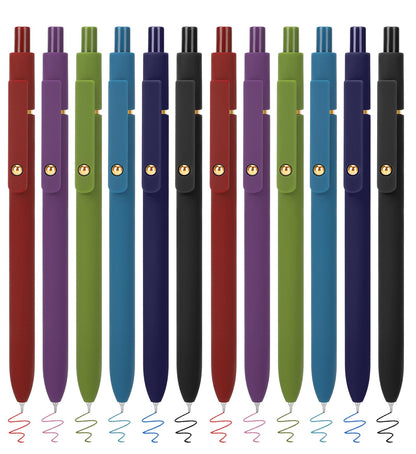 FIOVER Colored Gel Pens 6 Pack 0.7mm Medium Point Pens for Journaling