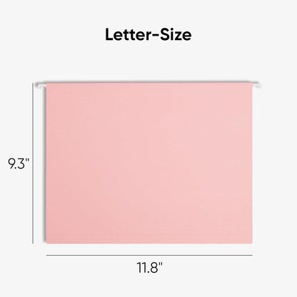 Smead Hanging File Folders with Tabs, Letter Size, Pink, 25 Count