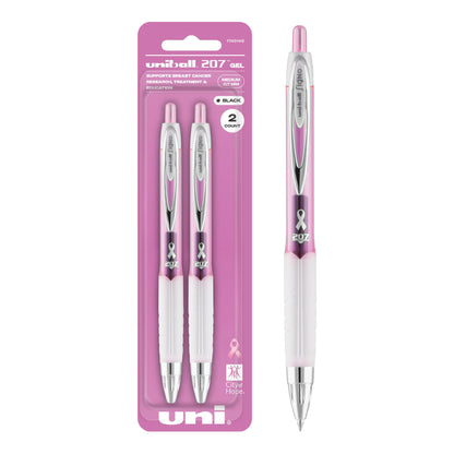 uniball™ 207 Gel Pens, Black Ink, 1.0mm Bold Point, Retractable, 12 Count