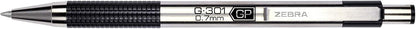 Zebra Pen STEEL G-301 Retractable Gel Pen, Black Ink, 0.7mm, 12-Pack