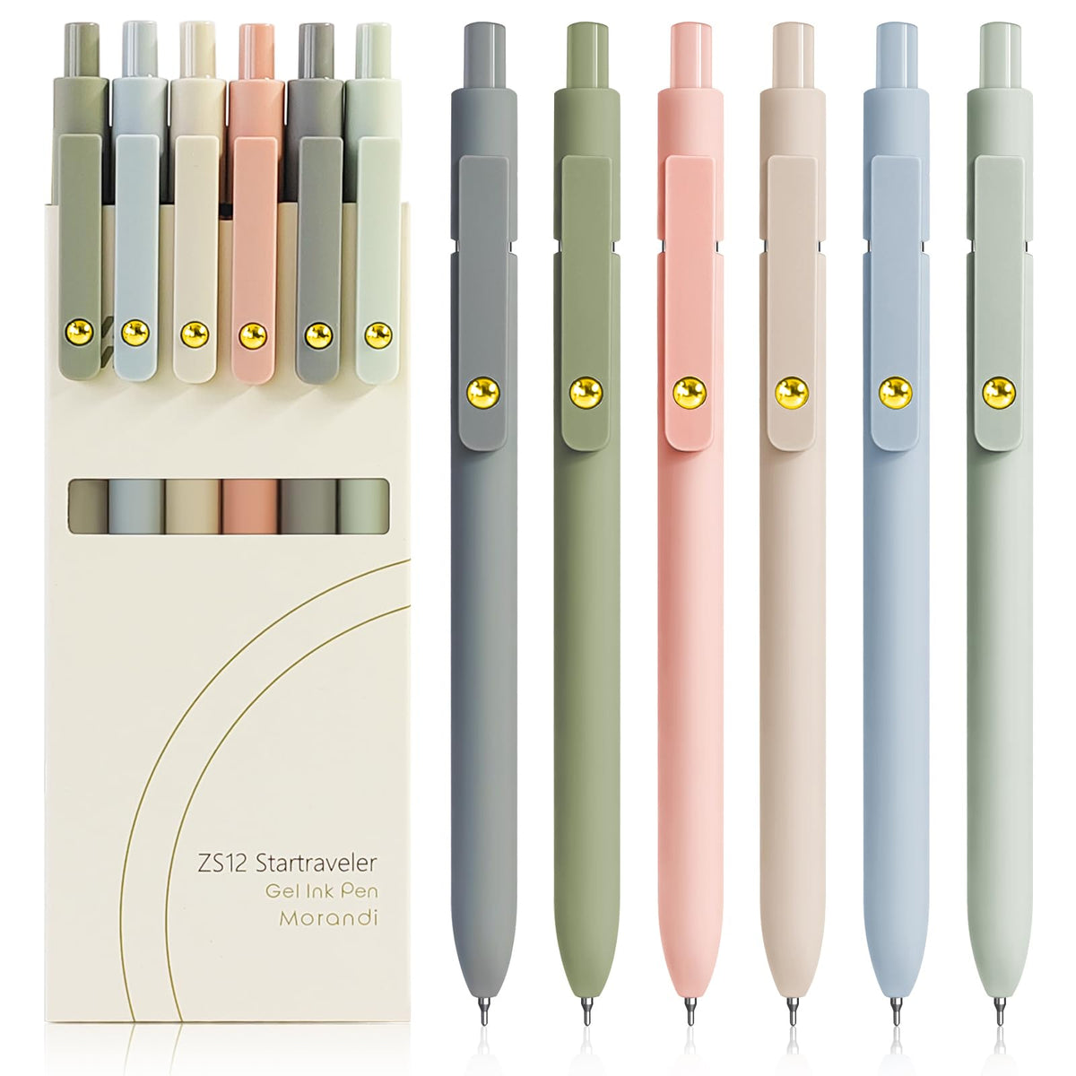 YOXMJDB Gel Pens, 5 Pcs 0.5mm Fine Point Smooth Writing Pens Cute Pens, High-End Series Black Ink Pens for Journaling Note Taking, School Office Supplies for Women Men (5 Pcs Vintage)