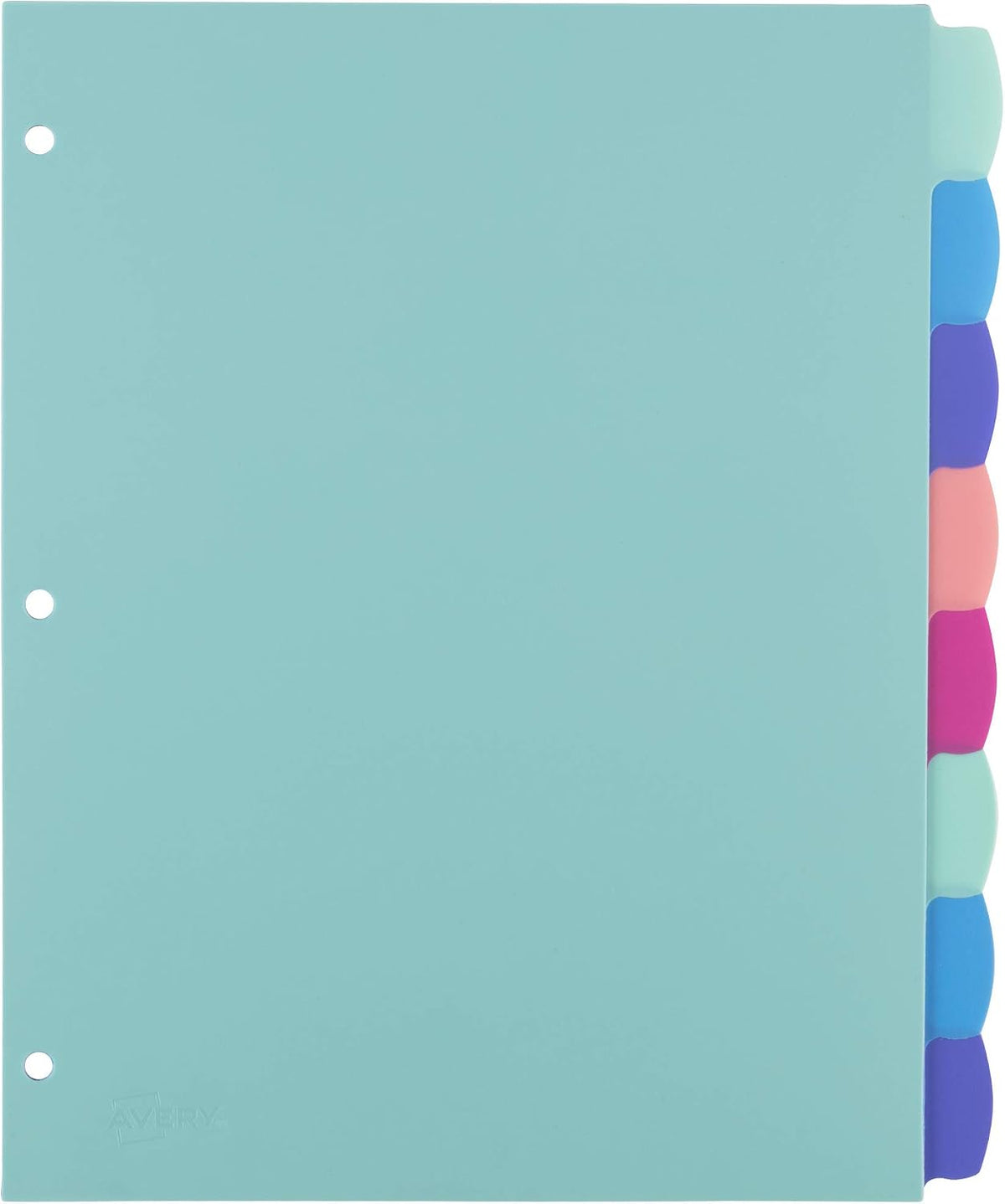 Avery Big Tab Write & Erase Dividers, 8-Tab, Pastel, 1 Set