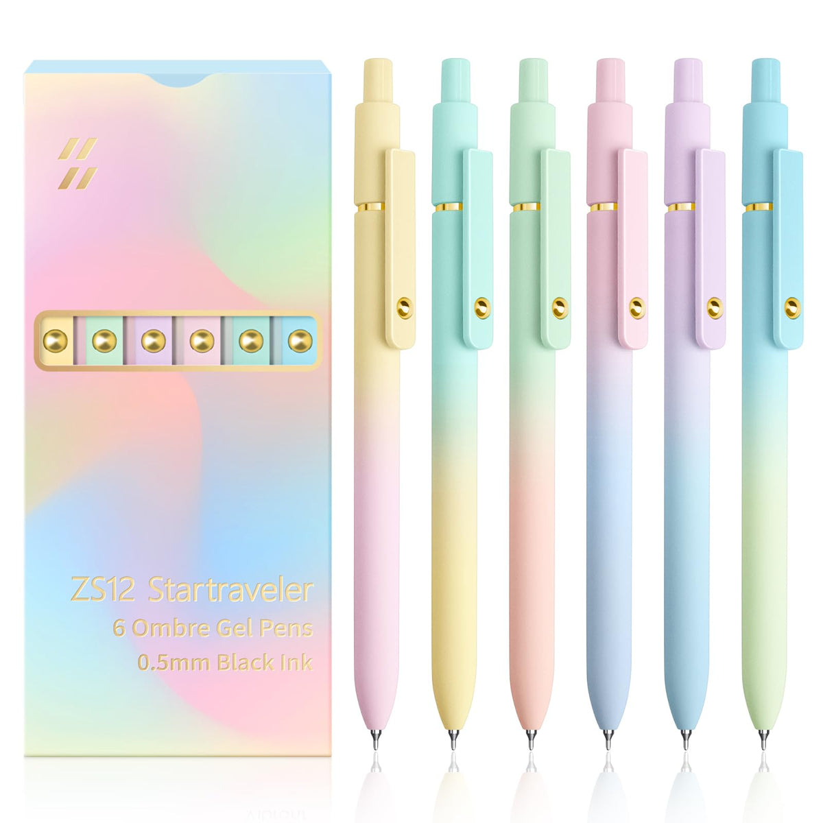 YOXMJDB Gel Pens, 5 Pcs 0.5mm Fine Point Smooth Writing Pens Cute Pens, High-End Series Black Ink Pens for Journaling Note Taking, School Office Supplies for Women Men (5 Pcs Vintage)
