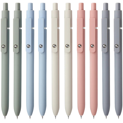 FIOVER Gel Pens 5pcs 0.5mm Quick Dry Black Ink Fine Point Pens