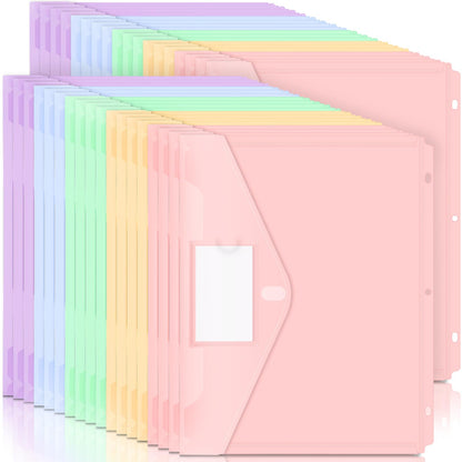Forvencer Binder Pocket, 10 Pack Super Heavyweight Plastic Binder Folders