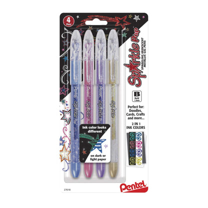 Pentel Arts Milky Pop Pastel Gel Pen, 0.8mm Medium Line, Assorted Colors, Pack of 8 (K98PABP8M)