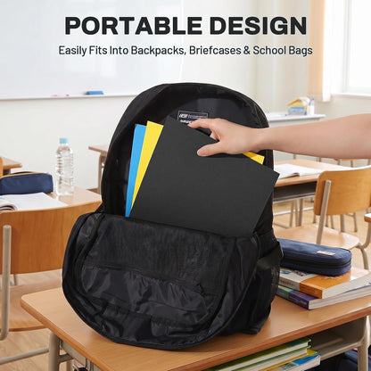 SUNEE Folders with Pockets(25 Pack, Black), 2 Pocket Folders Fit Letter Size Paper, Paper File Folder for School Office Home Bussiness