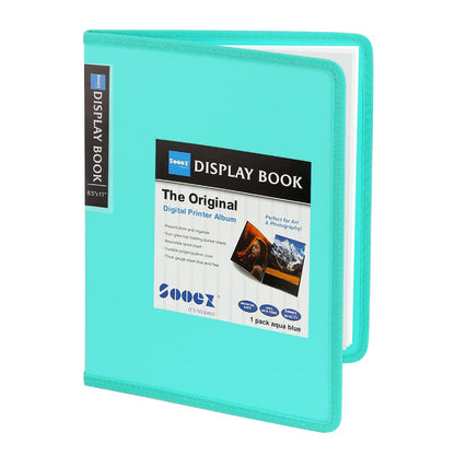 Sooez 30-Pocket Binder with Plastic Sleeves 8.5x11,Heavy Duty Art Portfolio