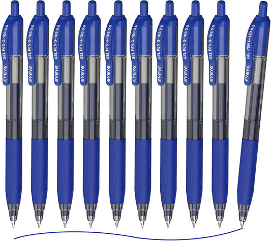 EYEYE G-103 Gel Pens, Black Ink, 0.5mm Extra Fine Point, Pack of 10