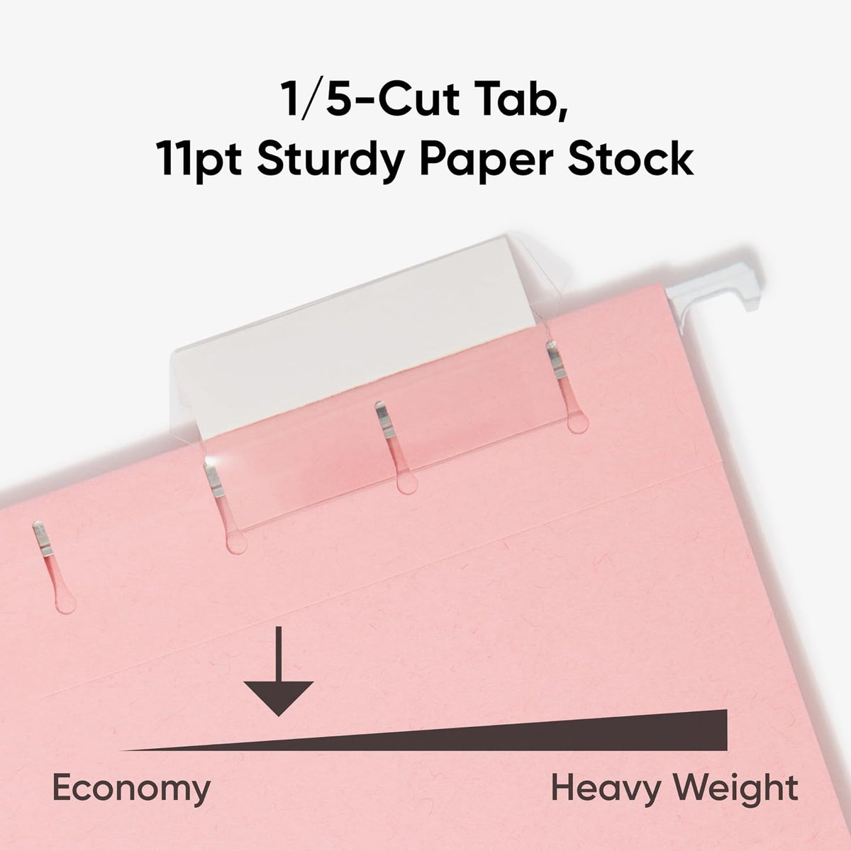 Smead Hanging File Folders with Tabs, Letter Size, Pink, 25 Count