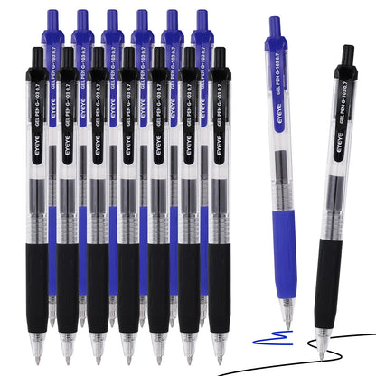 EYEYE G-103 Gel Pens, Black Ink, 0.5mm Extra Fine Point, Pack of 10