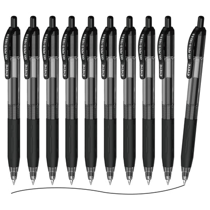 EYEYE G-103 Gel Pens, Black Ink, 0.5mm Extra Fine Point, Pack of 10