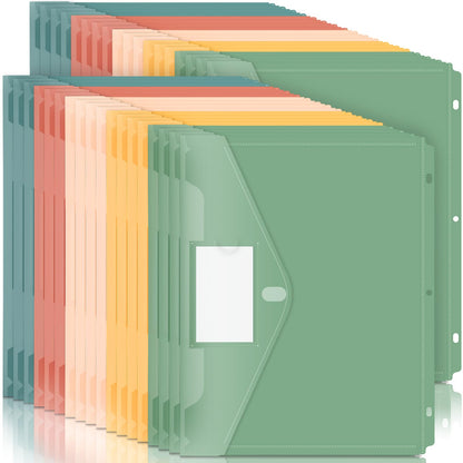 Forvencer Binder Pocket, 10 Pack Super Heavyweight Plastic Binder Folders