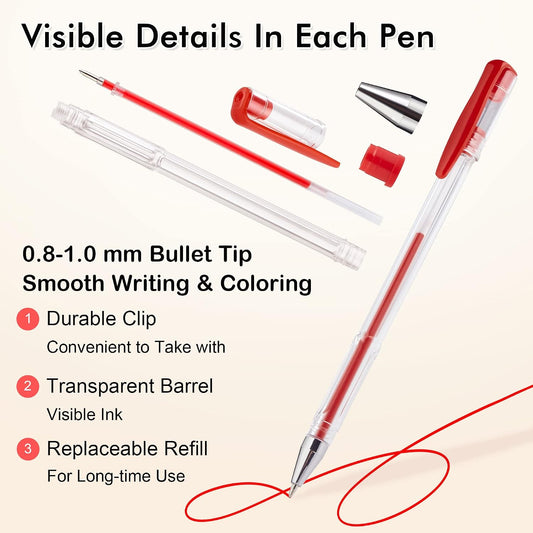 Shuttle Art 120 Unique Colors (No Duplicates) Gel Pens Gel Pen Set for Adult Coloring Books Art Markers