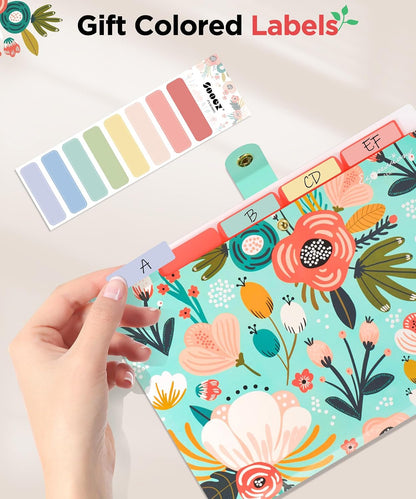 Sooez File Folders Organizer, Folders with 5 Pockets, Folders for Documents