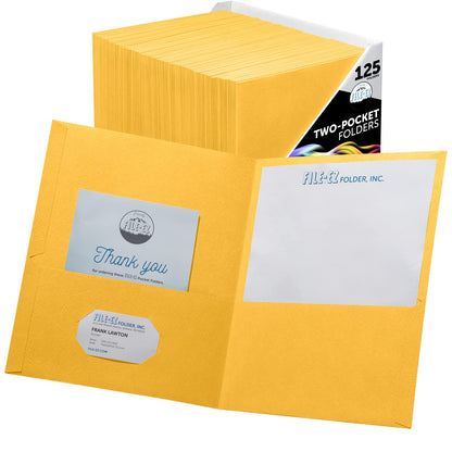 FILE-EZ Two-Pocket Folders, Navy Dark Blue, 25-Pack, Textured Paper, Letter Size (EZ-32523)