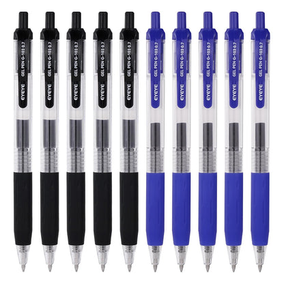 EYEYE G-103 Gel Pens, Black Ink, 0.5mm Extra Fine Point, Pack of 10