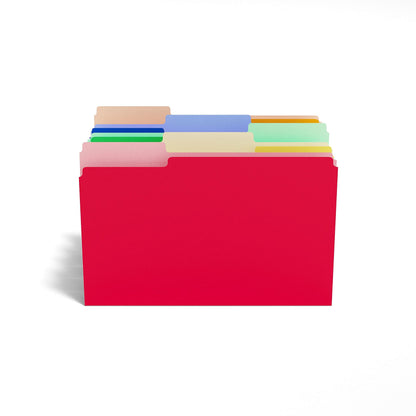 Staples File Folders, Letter Size, 1/3-Cut Tabs, Purple, 100/Pack