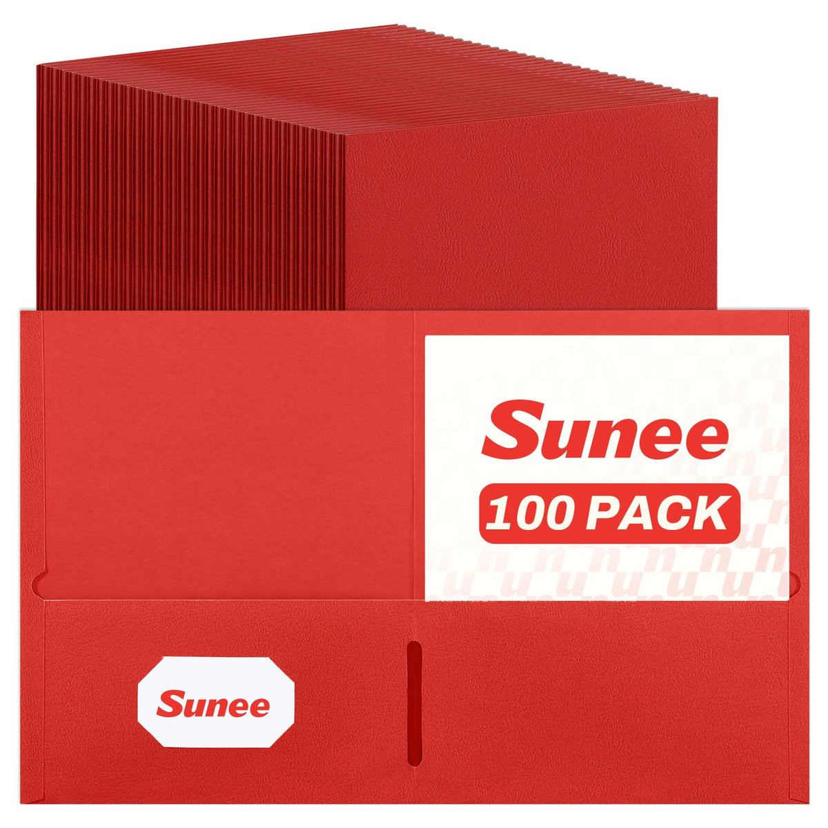 SUNEE Folders with Pockets(25 Pack, Black), 2 Pocket Folders Fit Letter Size Paper, Paper File Folder for School Office Home Bussiness