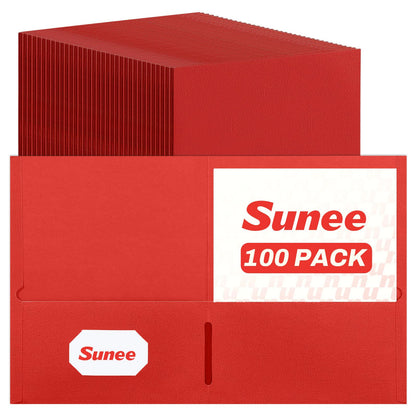 SUNEE Folders with Pockets(25 Pack, Black), 2 Pocket Folders Fit Letter Size Paper, Paper File Folder for School Office Home Bussiness