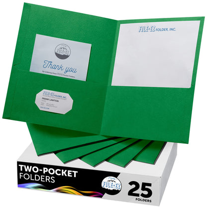 FILE-EZ Two-Pocket Folders, Navy Dark Blue, 25-Pack, Textured Paper, Letter Size (EZ-32523)
