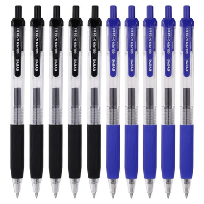EYEYE G-103 Gel Pens, Black Ink, 0.5mm Extra Fine Point, Pack of 10