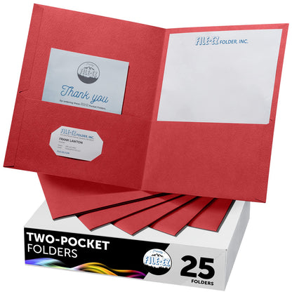 FILE-EZ Two-Pocket Folders, Navy Dark Blue, 25-Pack, Textured Paper, Letter Size (EZ-32523)