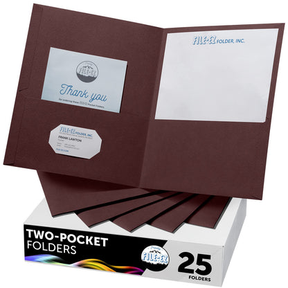 FILE-EZ Two-Pocket Folders, Navy Dark Blue, 25-Pack, Textured Paper, Letter Size (EZ-32523)