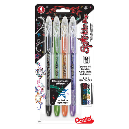 Pentel Arts Milky Pop Pastel Gel Pen, 0.8mm Medium Line, Assorted Colors, Pack of 8 (K98PABP8M)