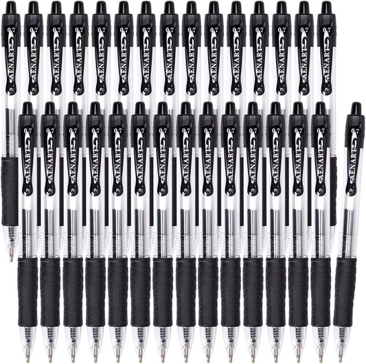 Aen Art 30 Gel Pens, Retractable Gel Ink Roller Pens for Smoothly Writing