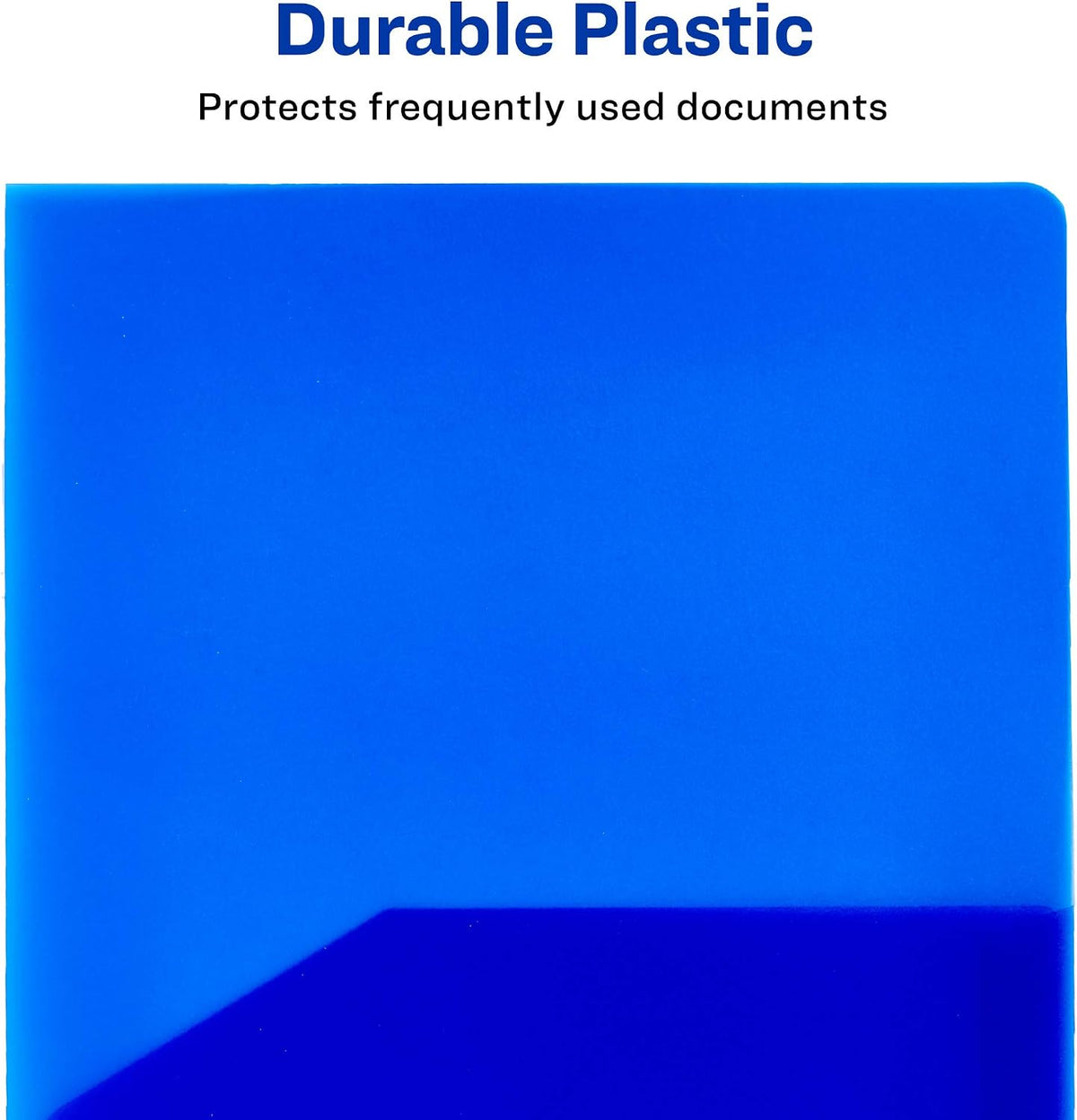 Avery® Translucent Two Pocket Folder, Water Resistant, Holds up to 20 Sheets, 1 Blue Folder (47811)