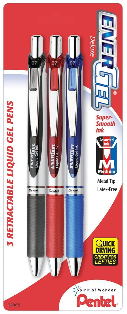 Pentel 756260 EnerGel RTX Retractable Gel Pens Medium