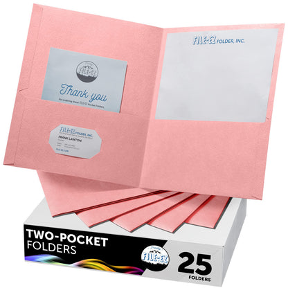 FILE-EZ Two-Pocket Folders, Navy Dark Blue, 25-Pack, Textured Paper, Letter Size (EZ-32523)