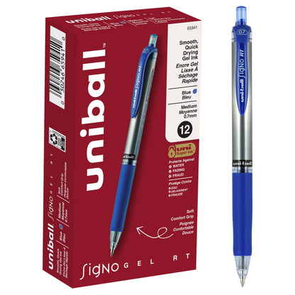 uniball™ 207 Gel Pens, Blue Ink, 1.0mm Bold Point, Retractable, 12 Count