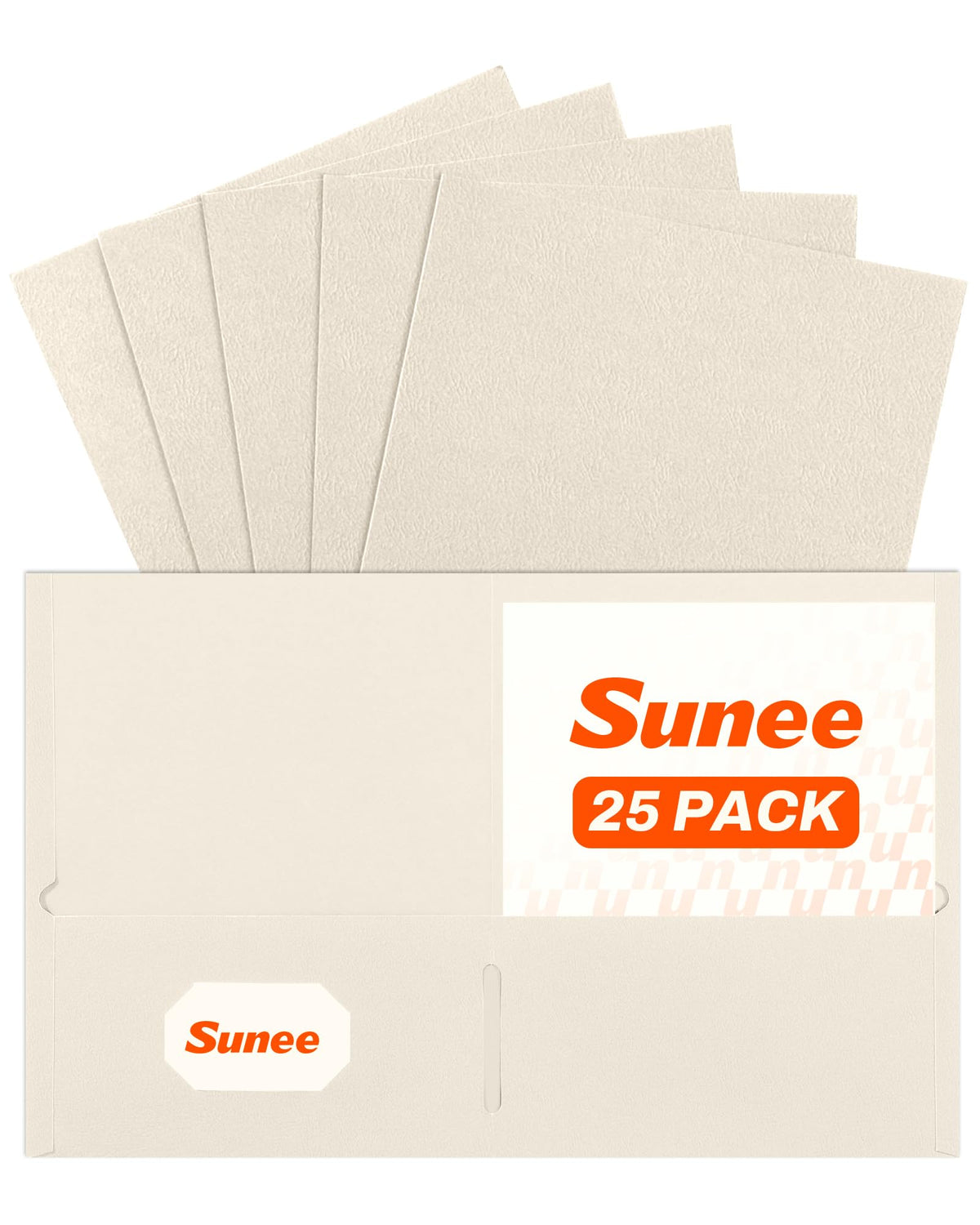 SUNEE Folders with Pockets(25 Pack, Black), 2 Pocket Folders Fit Letter Size Paper, Paper File Folder for School Office Home Bussiness
