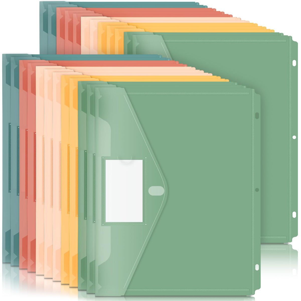 Forvencer Binder Pocket, 10 Pack Super Heavyweight Plastic Binder Folders