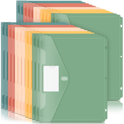 Forvencer Binder Pocket, 10 Pack Super Heavyweight Plastic Binder Folders
