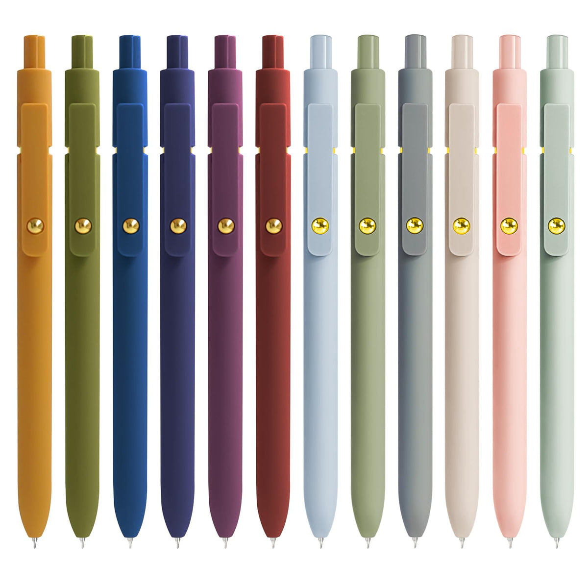 YOXMJDB Gel Pens, 5 Pcs 0.5mm Fine Point Smooth Writing Pens Cute Pens, High-End Series Black Ink Pens for Journaling Note Taking, School Office Supplies for Women Men (5 Pcs Vintage)