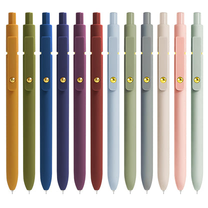 YOXMJDB Gel Pens, 5 Pcs 0.5mm Fine Point Smooth Writing Pens Cute Pens, High-End Series Black Ink Pens for Journaling Note Taking, School Office Supplies for Women Men (5 Pcs Vintage)