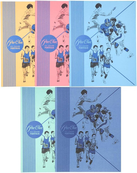 Mead 2-Pocket Folders, Color Talk Pee Chee Portfolio, Assorted Colors, 5-Pack (73331)