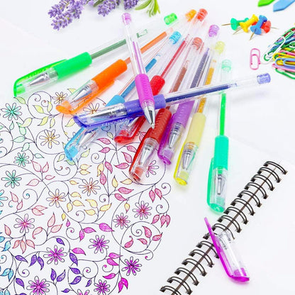 TANMIT 36 Colors Gel Pens Set for Adult Coloring Books with 40% More Ink