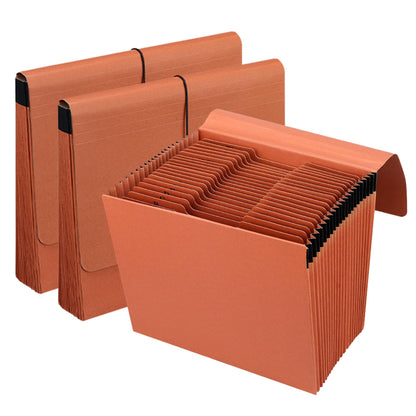 2 Packs Expanding File Folder with Flap and Cord Closure,5 Inch Expansion Accordion File Organizer,Letter Size