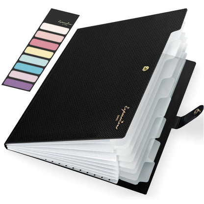 Sooez Accordion File Organizer, Expanding File Folder with Label, 5 Pocket