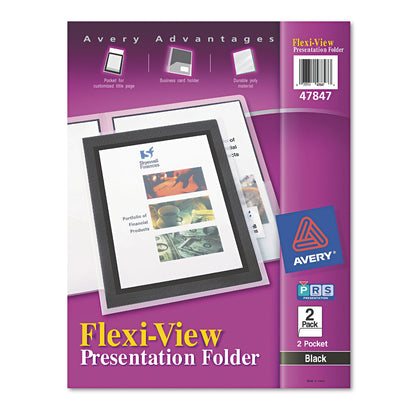 Avery® Translucent Two Pocket Folder, Water Resistant, Holds up to 20 Sheets, 1 Blue Folder (47811)