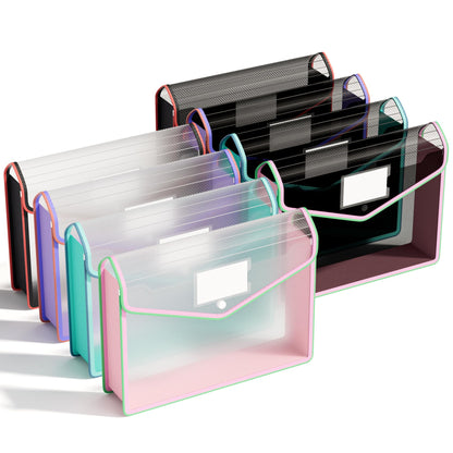 ABC life 6 Pack Plastic File Folder, Colorful File Folder Organizer
