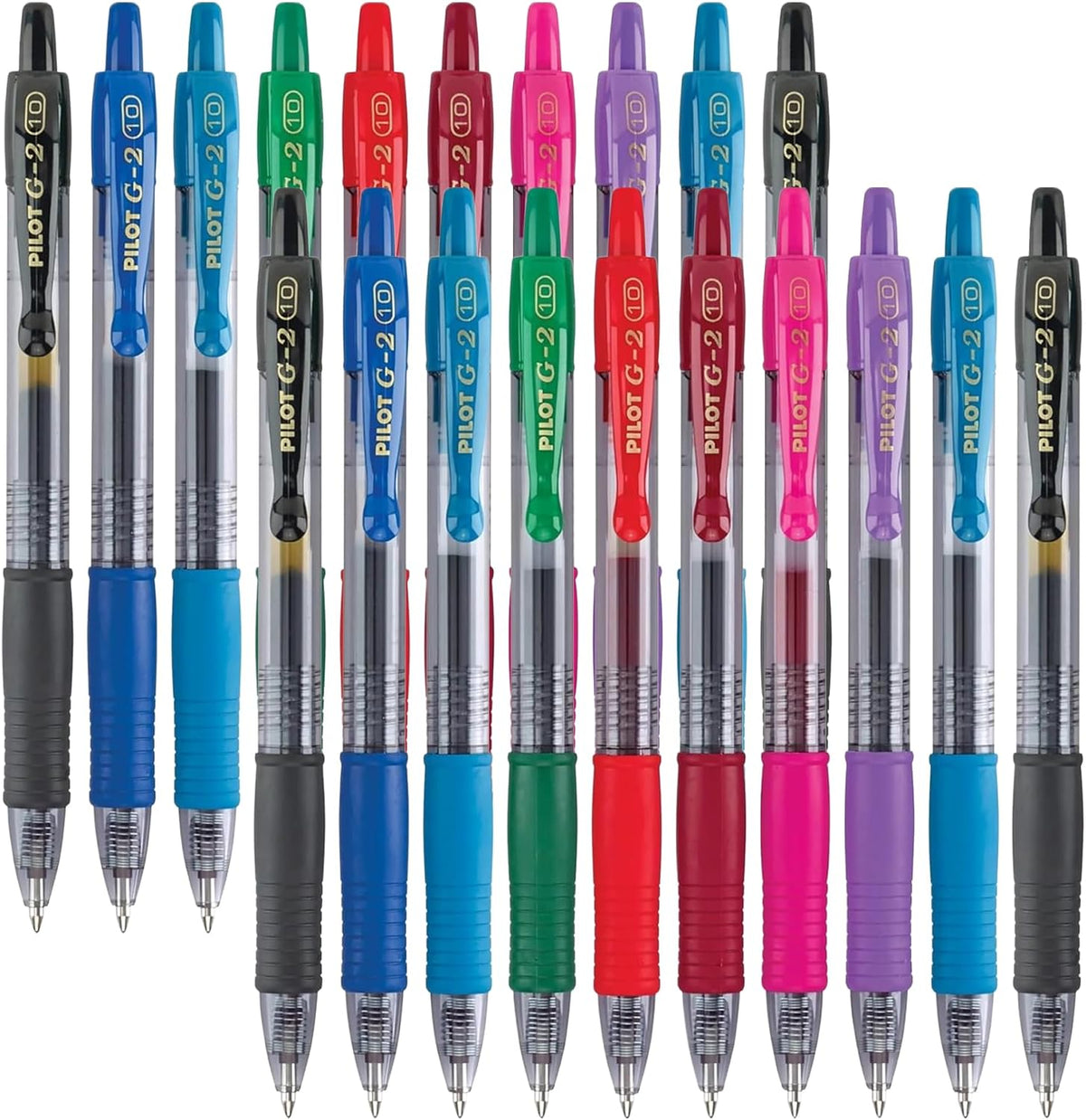 PILOT G2 Premium Gel Pens, Bold Point 1.0mm, Assorted Inks, 10-Pack